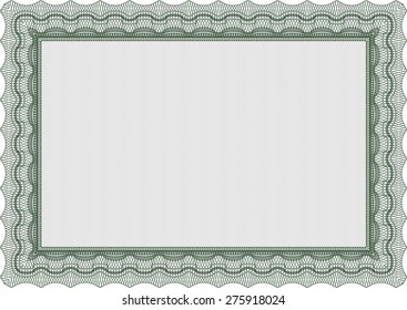Sample Certificate. Complex background. Vector pattern that is used in money and certificate.Elegant design. 