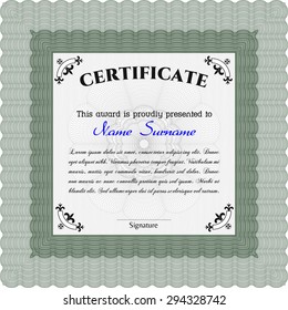 Sample certificate or diploma. Customizable, Easy to edit and change colors.With guilloche pattern and background. Sophisticated design. 