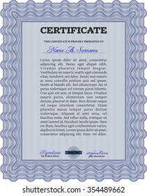 Certificado o diploma de muestra. Excelente diseño. Personalizable, fácil de editar y cambiar de color.Fácil de imprimir. 