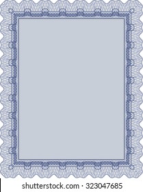 Sample certificate or diploma. Vector pattern that is used in money and certificate.Excellent design. With quality background. 