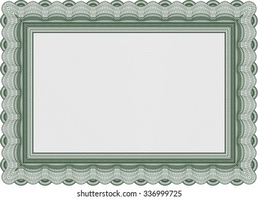 Certificado o diploma de muestra. Plantilla de certificado vectorial.Diseño encantador. Con fondo. 