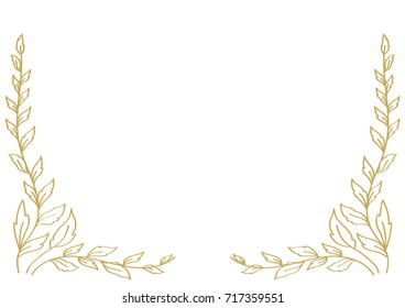 sample certificate frame with twigs and leaves