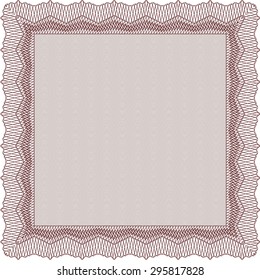 Sample Certificate. Money style.Easy to print. Artistry design. 