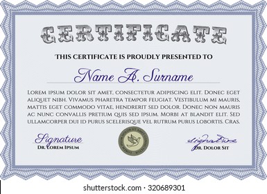 Sample Certificate. Money style.Easy to print. Artistry design. 