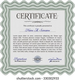 Sample Certificate. Money style.Easy to print. Artistry design. 