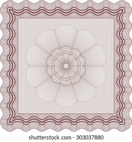 Sample Certificate. Printer friendly. Retro design. Border, frame.