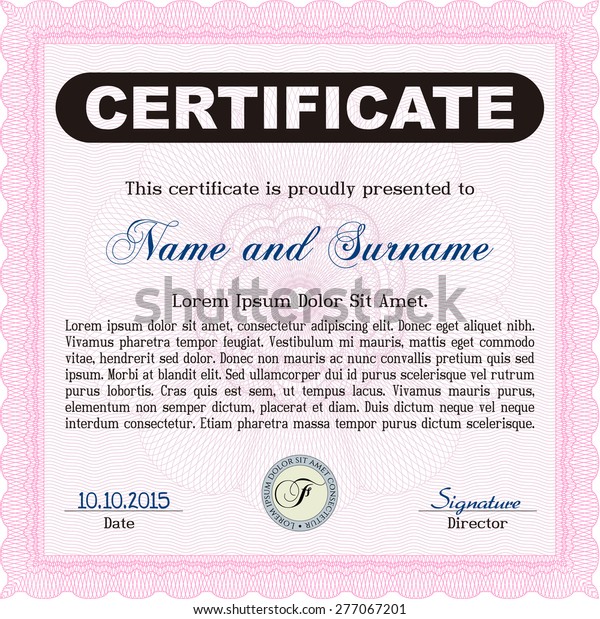 Certificate Of Quality Template from image.shutterstock.com