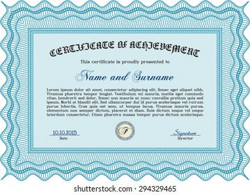 Sample Certificate. With quality background. Vector pattern that is used in money and certificate.Good design. 