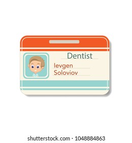 Sample character badge for different professions like a doctor
