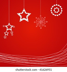 Sample Christmas background with snowflake. Vector illustration.
