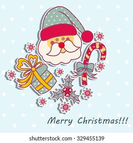 Sample Christmas cards with Christmas decorations