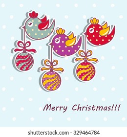 Sample Christmas cards with Christmas decorations