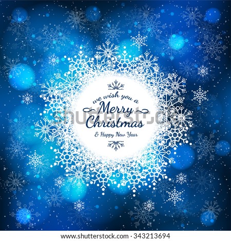 Sample Christmas colorful cards with text. The texture of the snowflakes. Bright winter background for greetings, invitations and other cards. Vector.