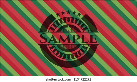 Sample christmas colors style badge.