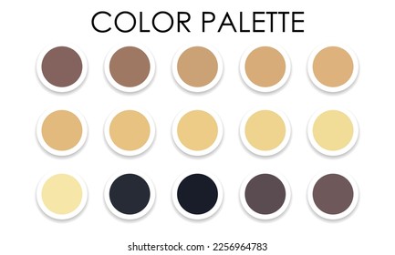 Sample color combinations. Color palette. Vector illustration