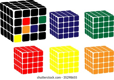 sample colored cubes