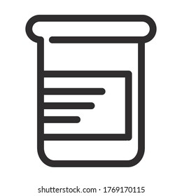 sample container laboratory medical and health care vector illustration line style icon