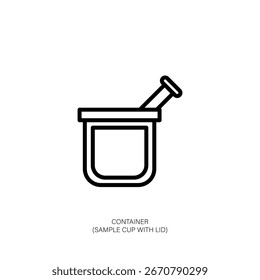 Sample Cup with Lid Illustration