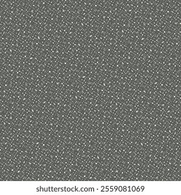 Sample of a dark gray fabric with white specks, woven from wool or cotton. Tweed texture. Textile material for cold-season clothing. Abstract vector.