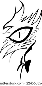 Sample Design Evil Eye,Vector art for Tattoo