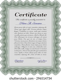 Sample Diploma. Detailed.Printer friendly. Artistry design. 