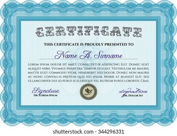 Sample Diploma Nice Design Vector Certificate Stock Vector (Royalty ...