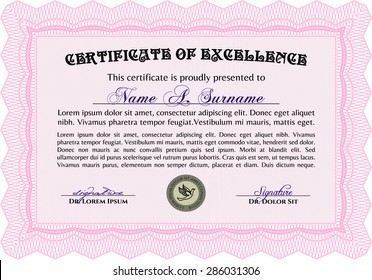 Diploma de muestra. Fácil de imprimir. Estilo de dinero.Excelente diseño. 