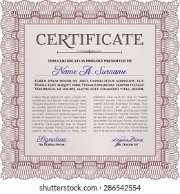 Sample Diploma. Printer friendly. Money style.Excellent design. 