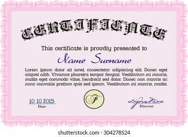 Sample Diploma. Printer friendly. Money style.Excellent design. 