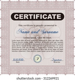 Sample Diploma. Printer friendly. Money style.Excellent design. 