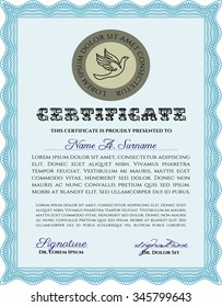 Sample Diploma. Printer friendly. Money style.Excellent design. 