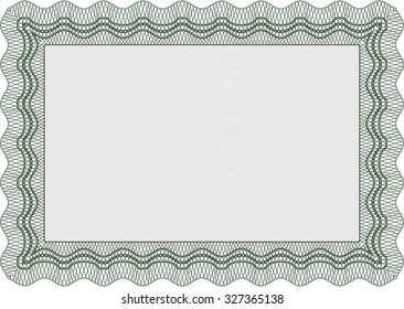 Sample Diploma. Sophisticated design. Diploma of completion.With complex background. 