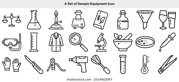  Sample Equipment Icons Vector Set