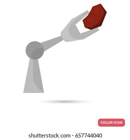 A sample of extraterrestrial rock color flat icon for web and mobile design