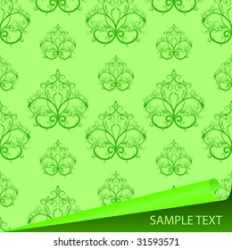 Sample of a fabric with drawing. Vector illustration