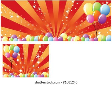 Sample for Festival Banner or Happy Shopping Event  on shiny colorful background