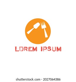 sample flat food logo or illustration or clipart