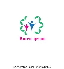 sample flat or minimalist human logo or flat business logo