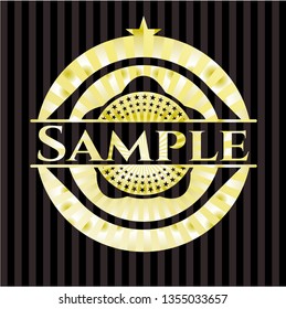 Sample gold badge or emblem
