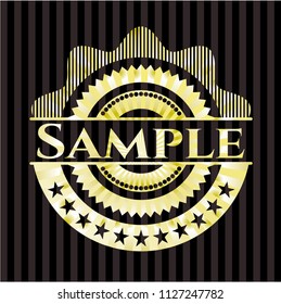 Sample gold shiny badge