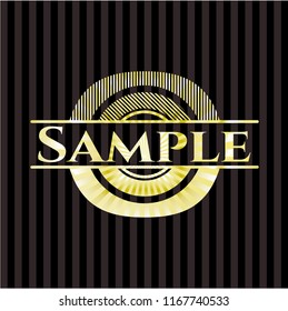 Sample gold shiny emblem