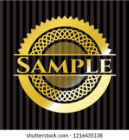 Sample golden emblem or badge