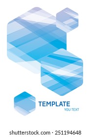 Sample, graphic elements in a rhombus, abstract composition 