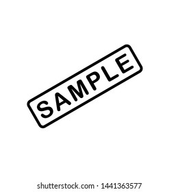 Sample Icon, Label Design Template 