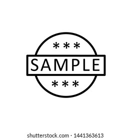 Sample Icon, Label Design Template 