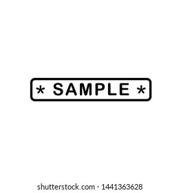 sample icon, label design template 
