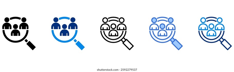 Sample icon set multiple style collection	
