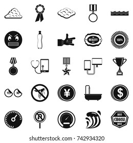 Sample icons set. Simple set of 25 sample vector icons for web isolated on white background