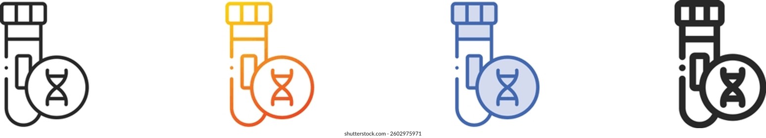 sample icon.Thin Linear, Gradient, Blue Stroke and bold Style Design Isolated On White Background