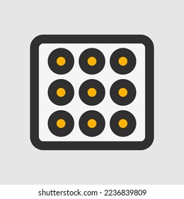 Sample lab icon in filled line style about laboratory, use for website mobile app presentation